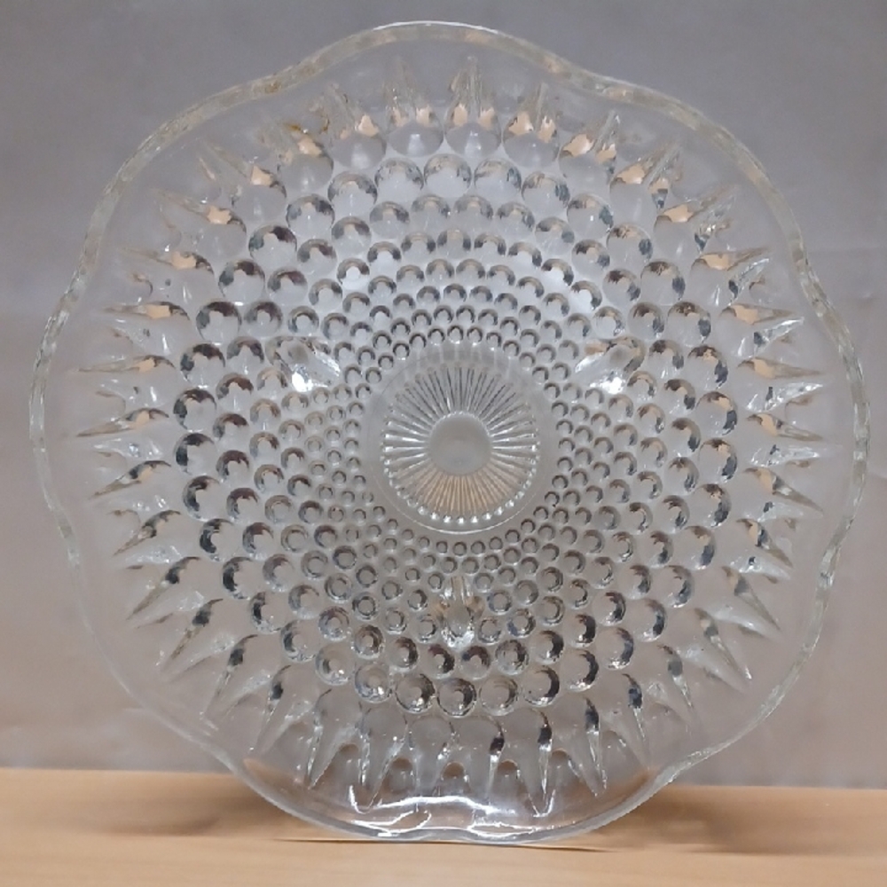 Vintage Elegant Clear Glass Decorative Bowl
